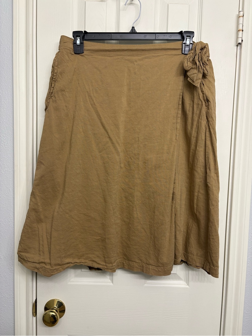croft & barrow Wrap Midi Skirt in Tan Brown